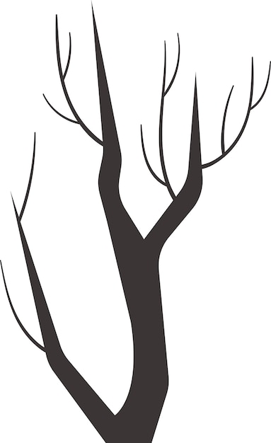 Vector tree trunk silhouette