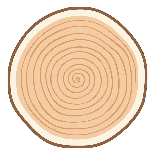 Vector tree trunk wood ring tree trunk cross section wood slice 2