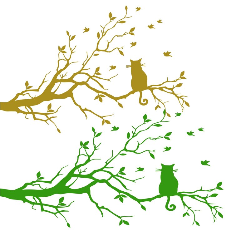 Vector tree vector deasign templete
