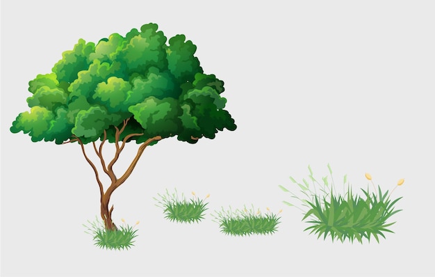 Tree vector design eps background