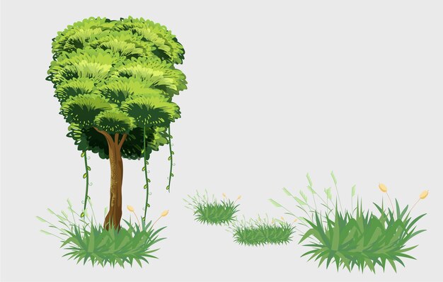 Tree vector design eps natural background