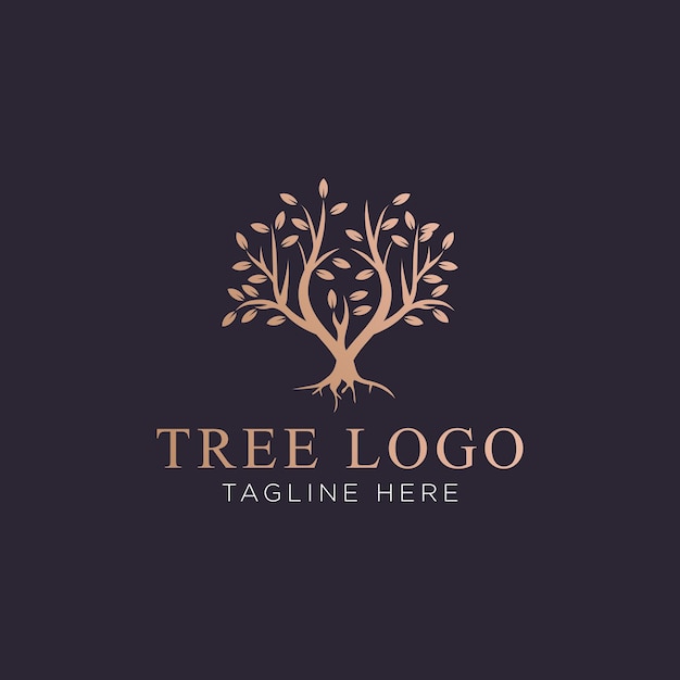 Tree vector icon. Nature trees vector illustration logo design.