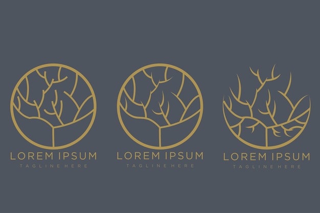 Tree vector icon. Nature trees vector illustration logo design.