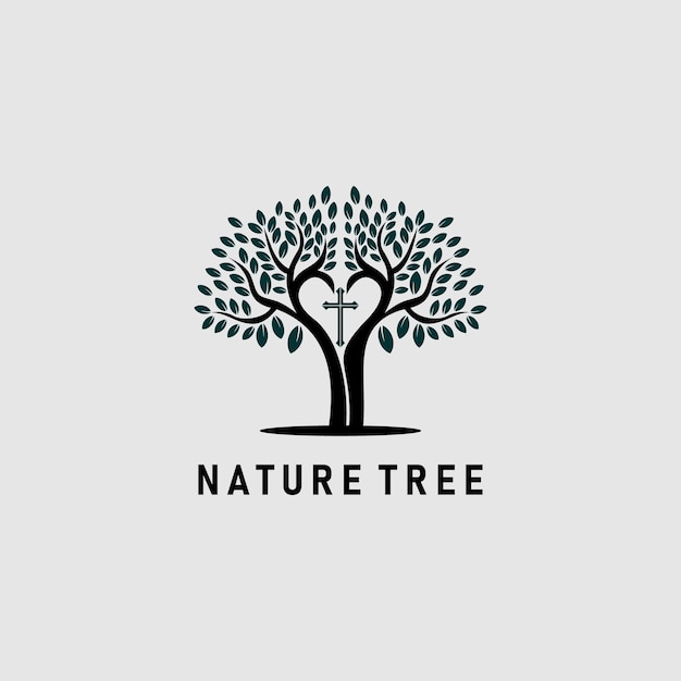 Tree vector icon. Nature trees vector illustration logo design