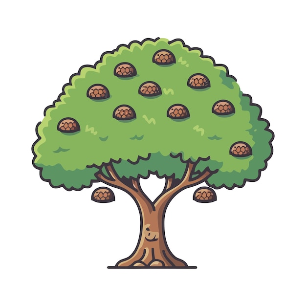 tree Vector Illustration cartoon styel
