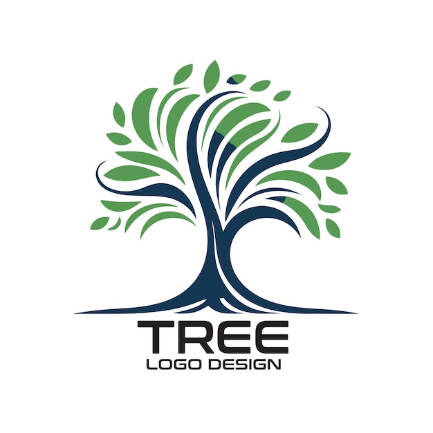 Tree vector logo design