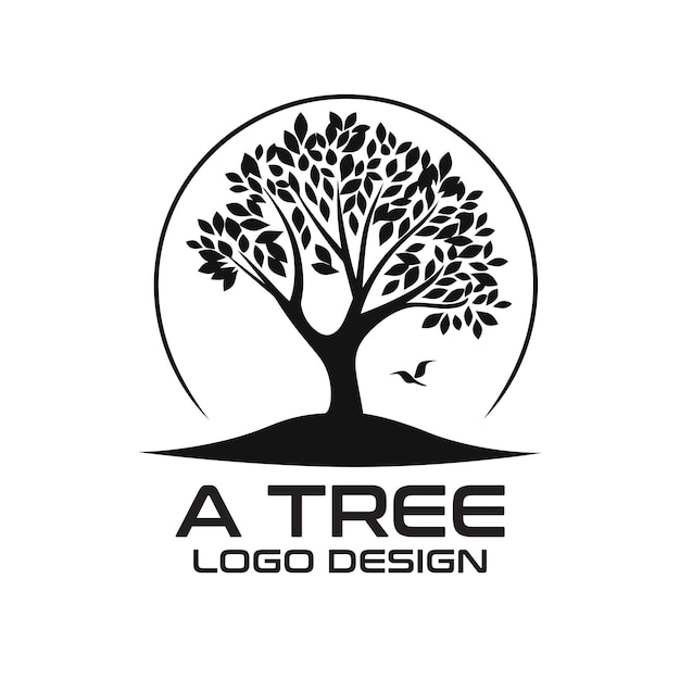 Vettore progettazione del logo vettoriale dell'albero