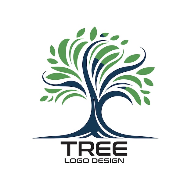 Tree vector logo ontwerp