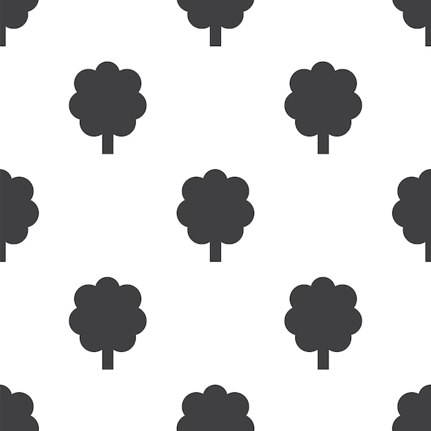 Tree, vector seamless pattern, Editable can be used for web page backgrounds, pattern fills