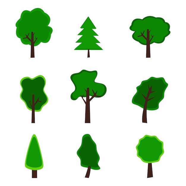 Векторный набор деревьев
