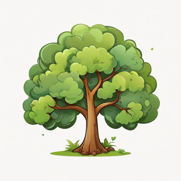 Tree vector on a white background