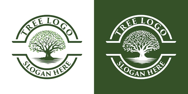 Tree vintage logo design inspiration