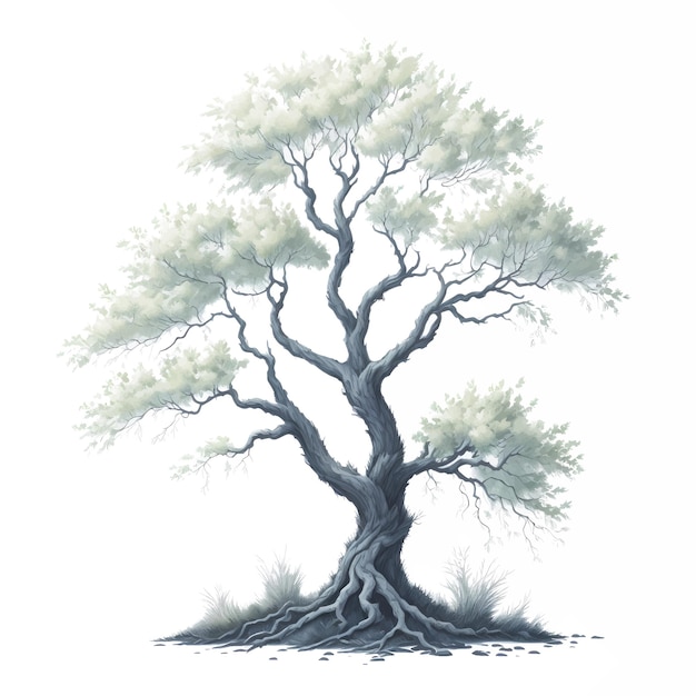 Tree watercolor illustration