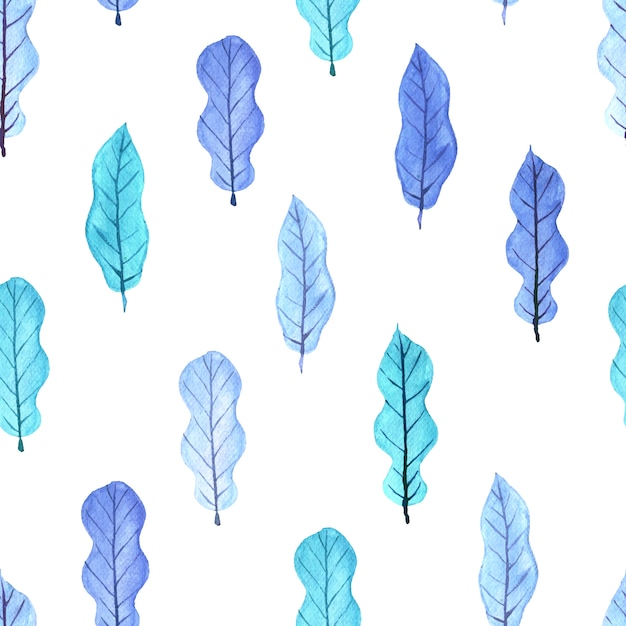 Tree watercolor seamless pattern