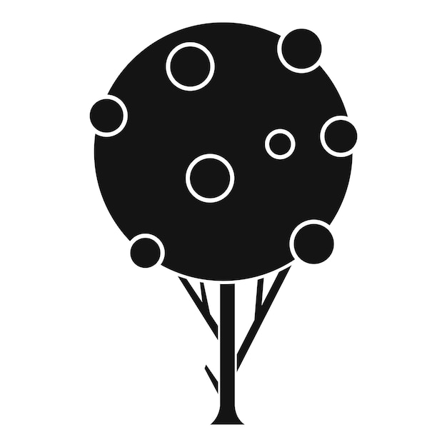 Tree with fruits icon Simple illustration of tree with fruits vector icon for web