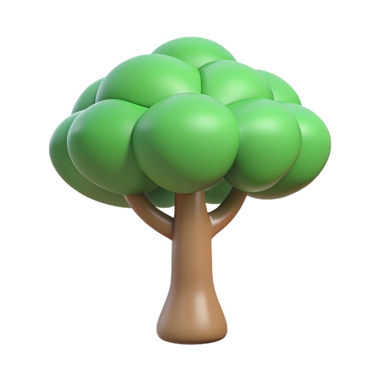 Vector a tree with a green leaf on it