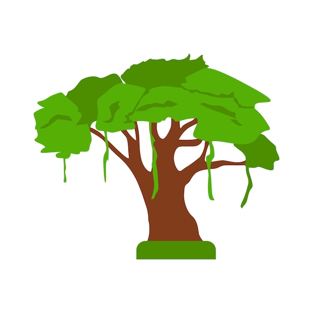 a tree with a green tree on the top of it