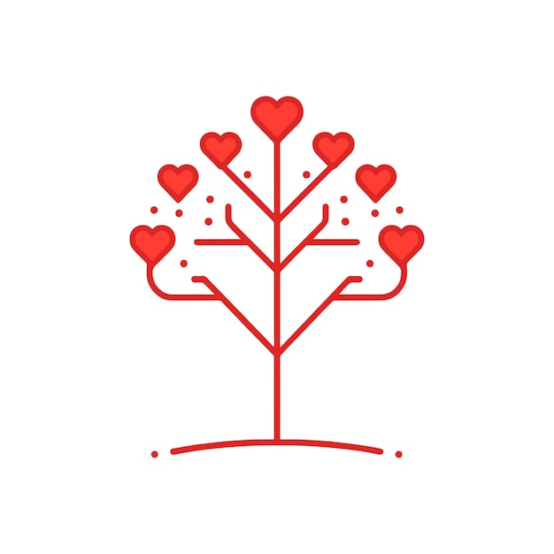 a tree with hearts heart tree with a simple design for valentine day