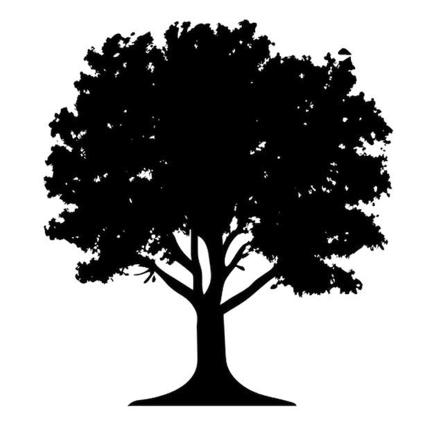 Vector tree with leaves pictogram