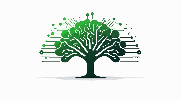 Vector a tree with the words  tree  on it