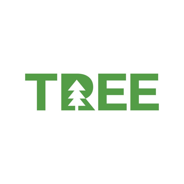 Vector tree word mark type logo vector icon illustration