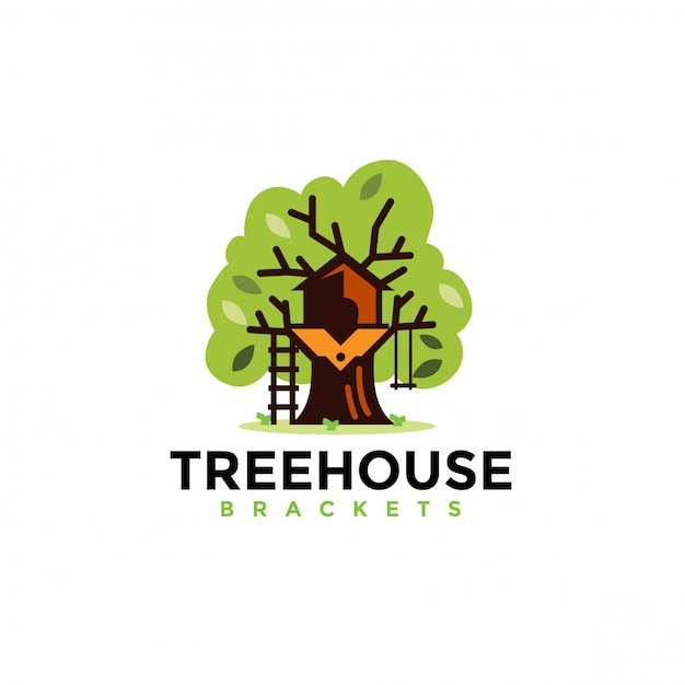 Vector treehouse logo design