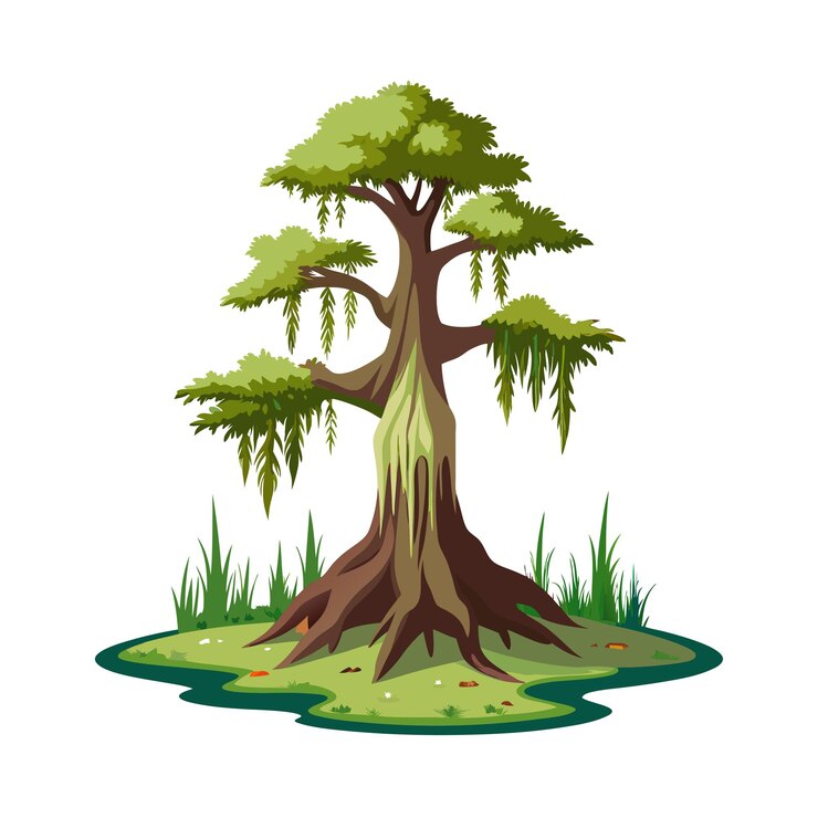 Vector trees flat style vector illustration concepts