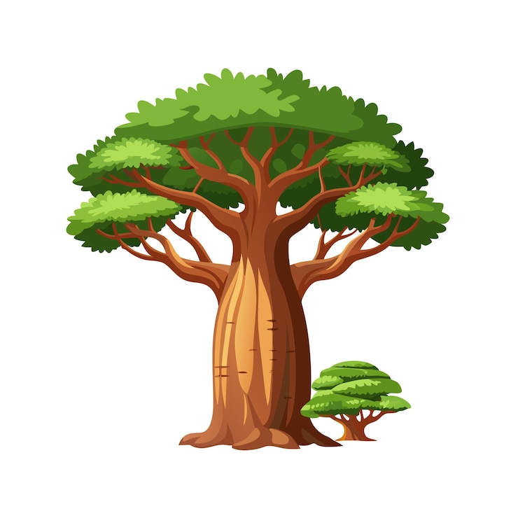 Vector trees flat style vector illustration concepts