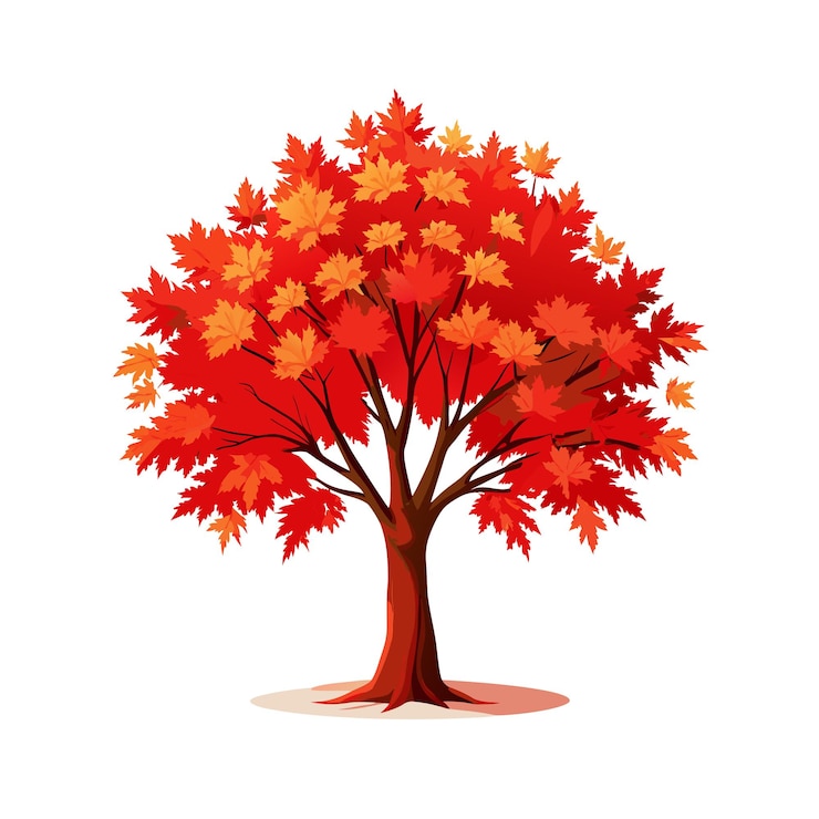 Vector trees flat style vector illustration concepts