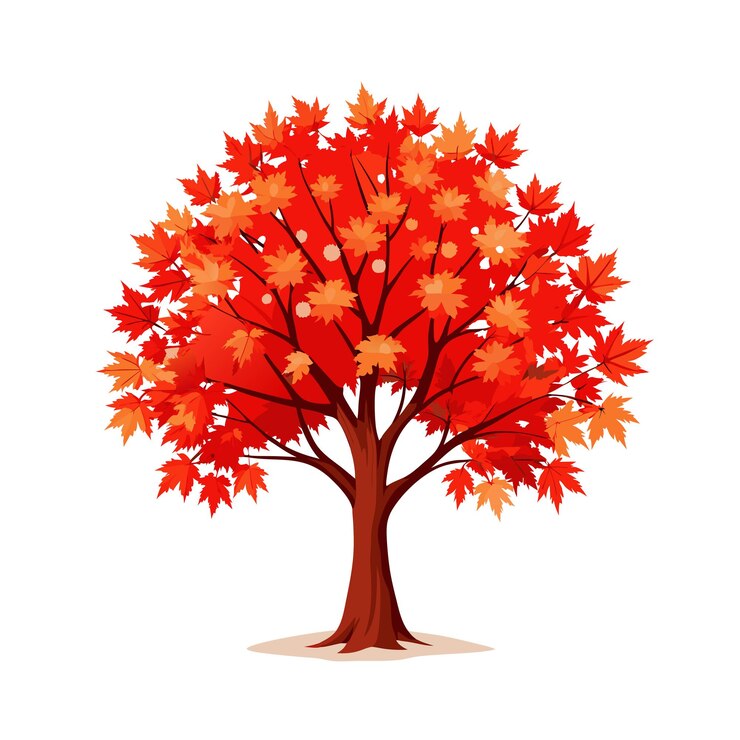 Vector trees flat style vector illustration concepts