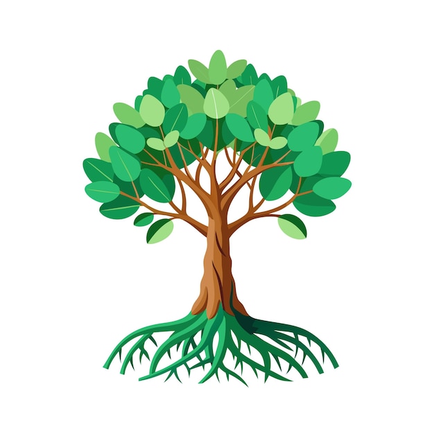 trees flat style vector illustration concepts