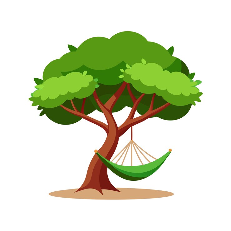 Vector trees flat style vector illustration concepts
