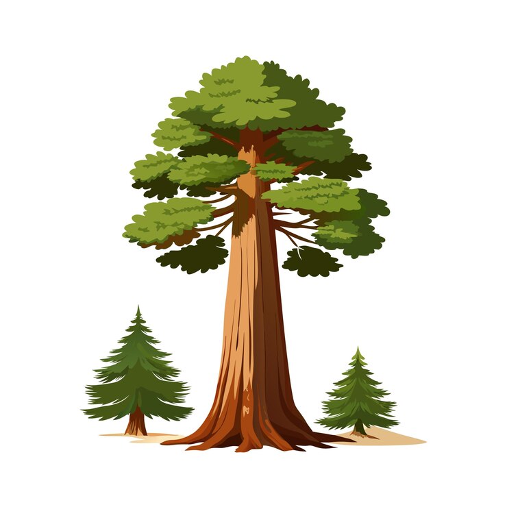 Vector trees flat style vector illustration concepts