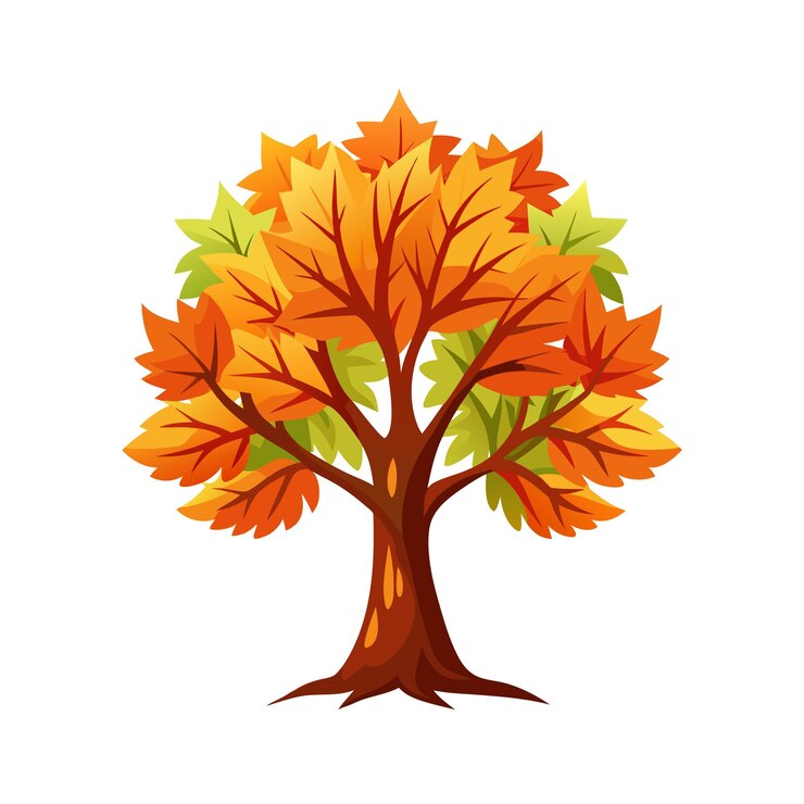 Vector trees flat style vector illustration concepts