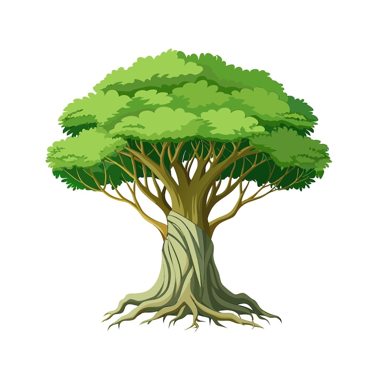 Vector trees flat style vector illustration concepts