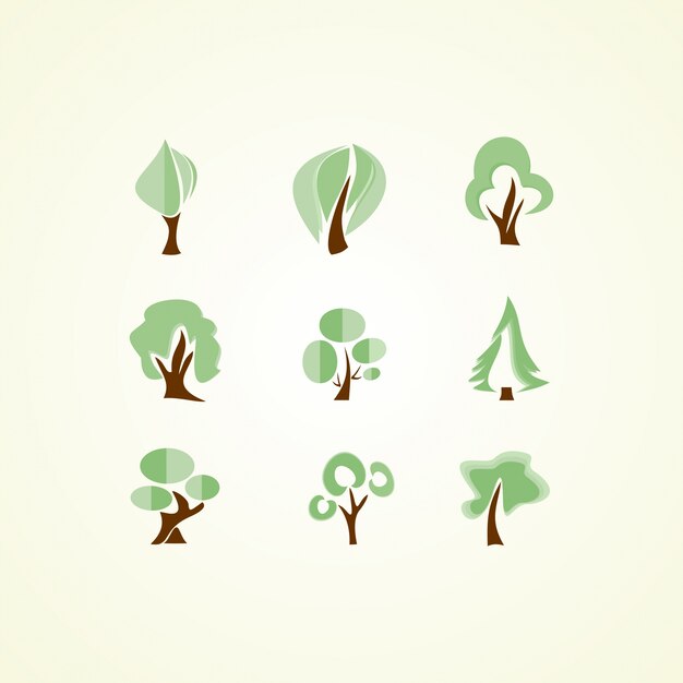 Vector trees icons