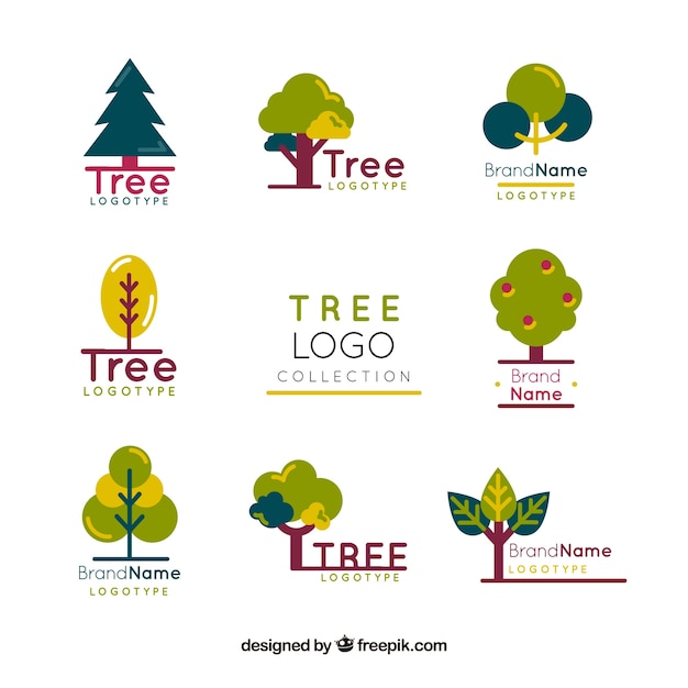 trees logos collection for companies