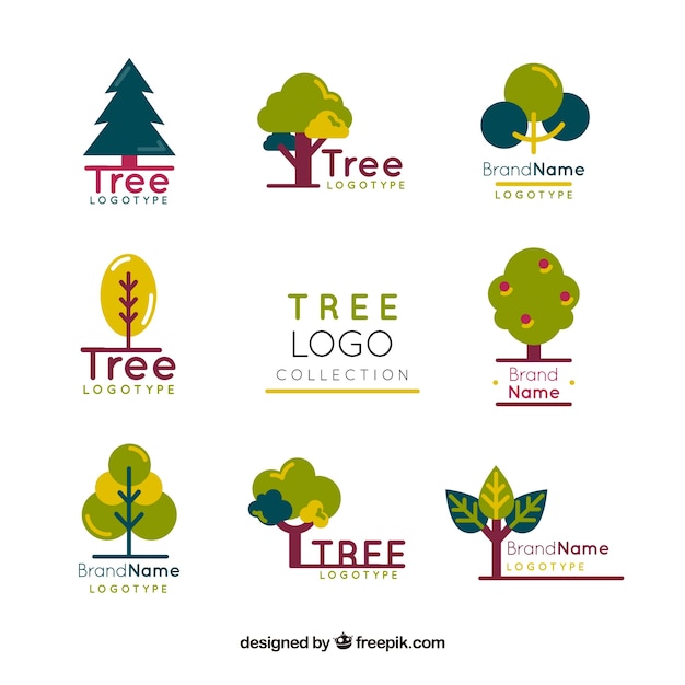 Trees logos collection for companies