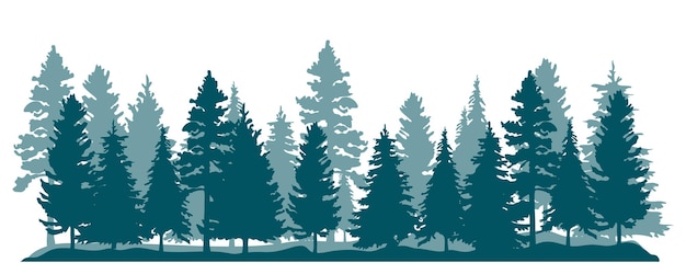 Trees silhouettes background