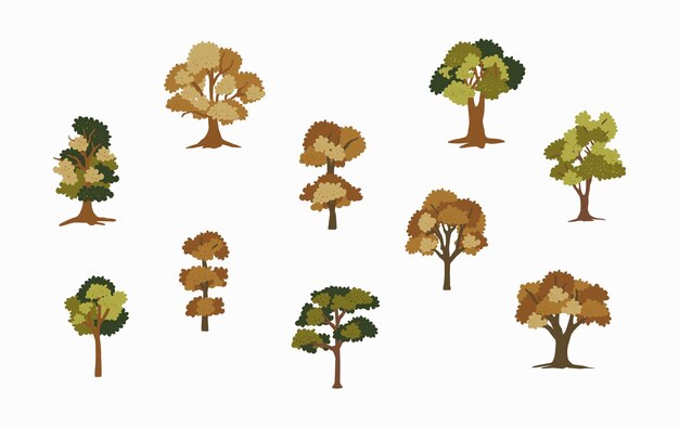 Vector trees vector illustration