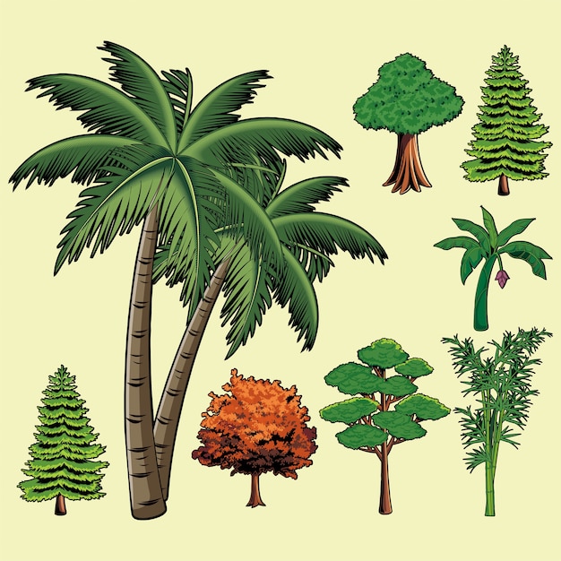 Vector trees vector pack