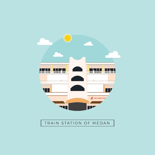 Vector treinstation van medan