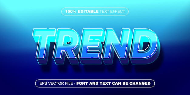 Trend 3d editable text effect