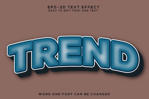 Trend 3d text effect