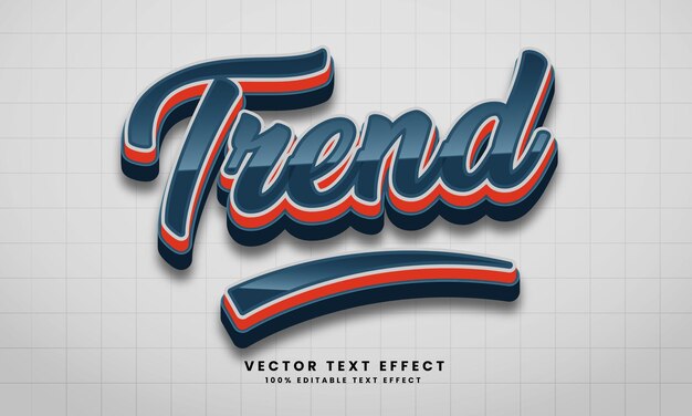 Vector trend 3d vector bewerkbaar teksteffect met achtergrond