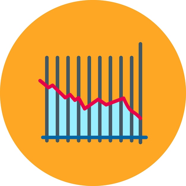 Vector trend chart flat illustration