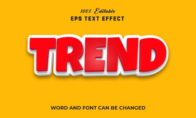 Trend Editable 3d text Effect Style