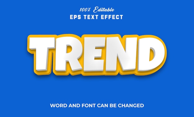 Trend Editable 3d text Effect Style