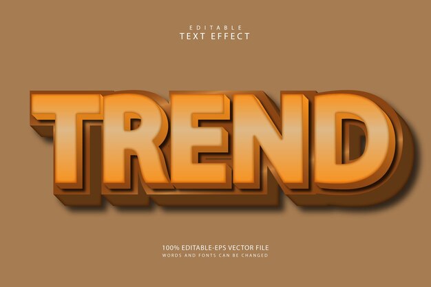 Trend editable text effect 3 dimension emboss modern style