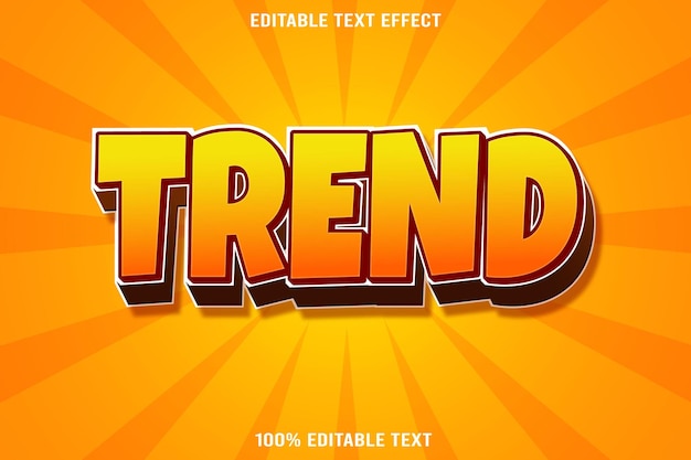 Trend editable text effect 3d emboss cartoon style